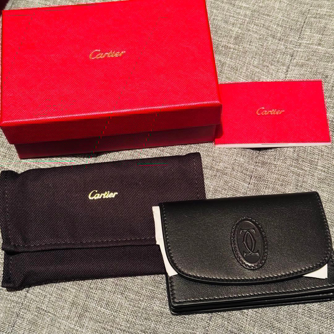 Cartier マストドゥカルティエ カードケース ミニウォレット すぐ届く！ 【Cartier】 マスト ドゥ カルティエ カードケース