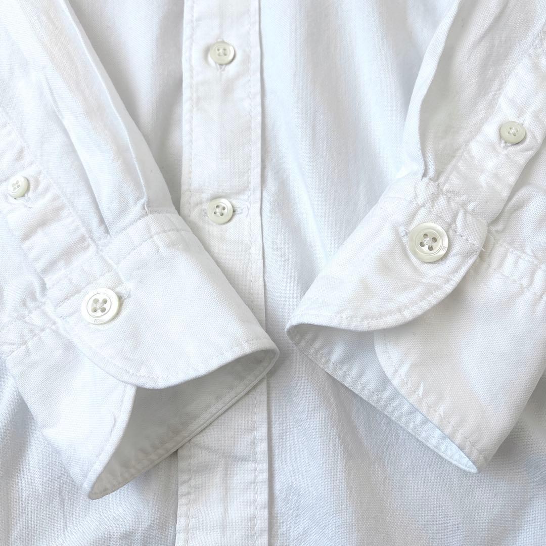 45R フォーティファイブアール 長袖 シャツ 刺繍入り 白 オックス