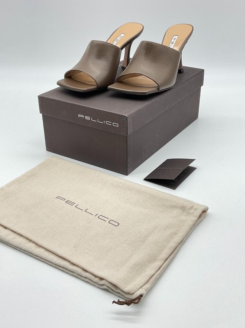 23.5【新品/箱付】PELLICO レザーヒールサンダル A定価59400円 - メルカリ