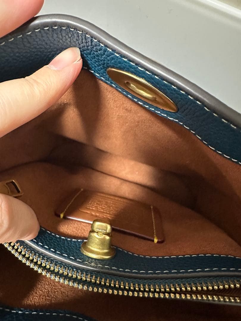 coach ウィロウ19 ソフト バケット バッグ ブラス/マリン - メルカリ