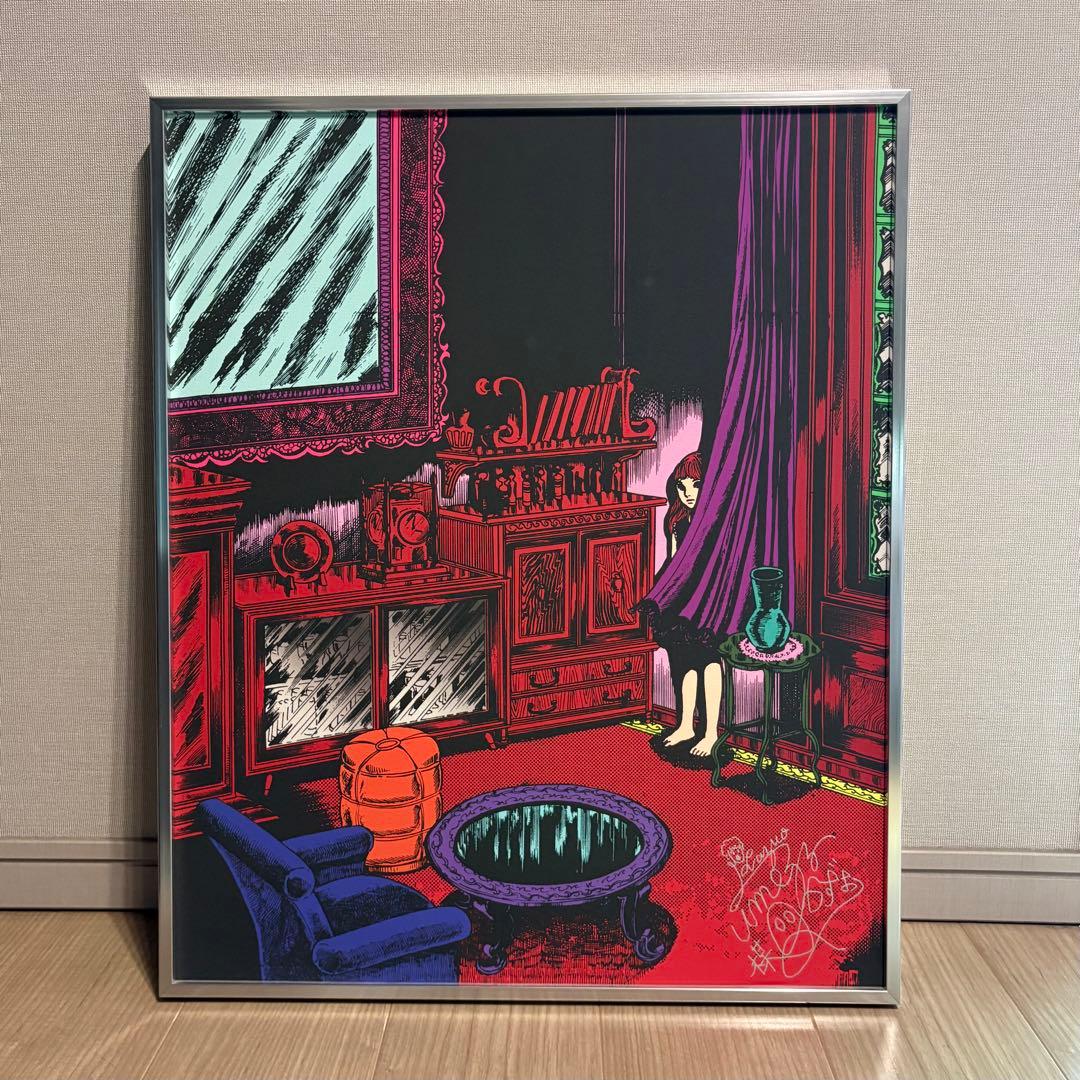 楳図かずお直筆サイン入り絵画 「屋敷」おろち Yahoo!オークション - 【手描き保証/極希少 】楳図かずお 「おろち」