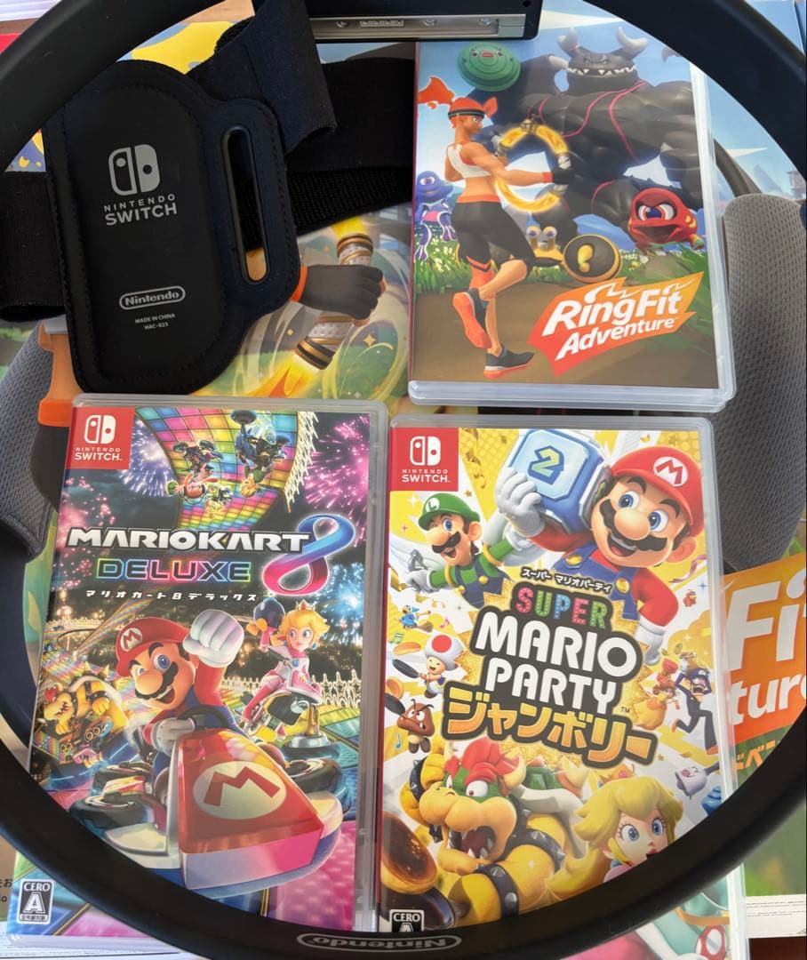 Nintendo Switch ゲーム3本セット + リングフィット用リング 任天堂（Nintendo） Nintendo Switchゲームソフト リングフィット