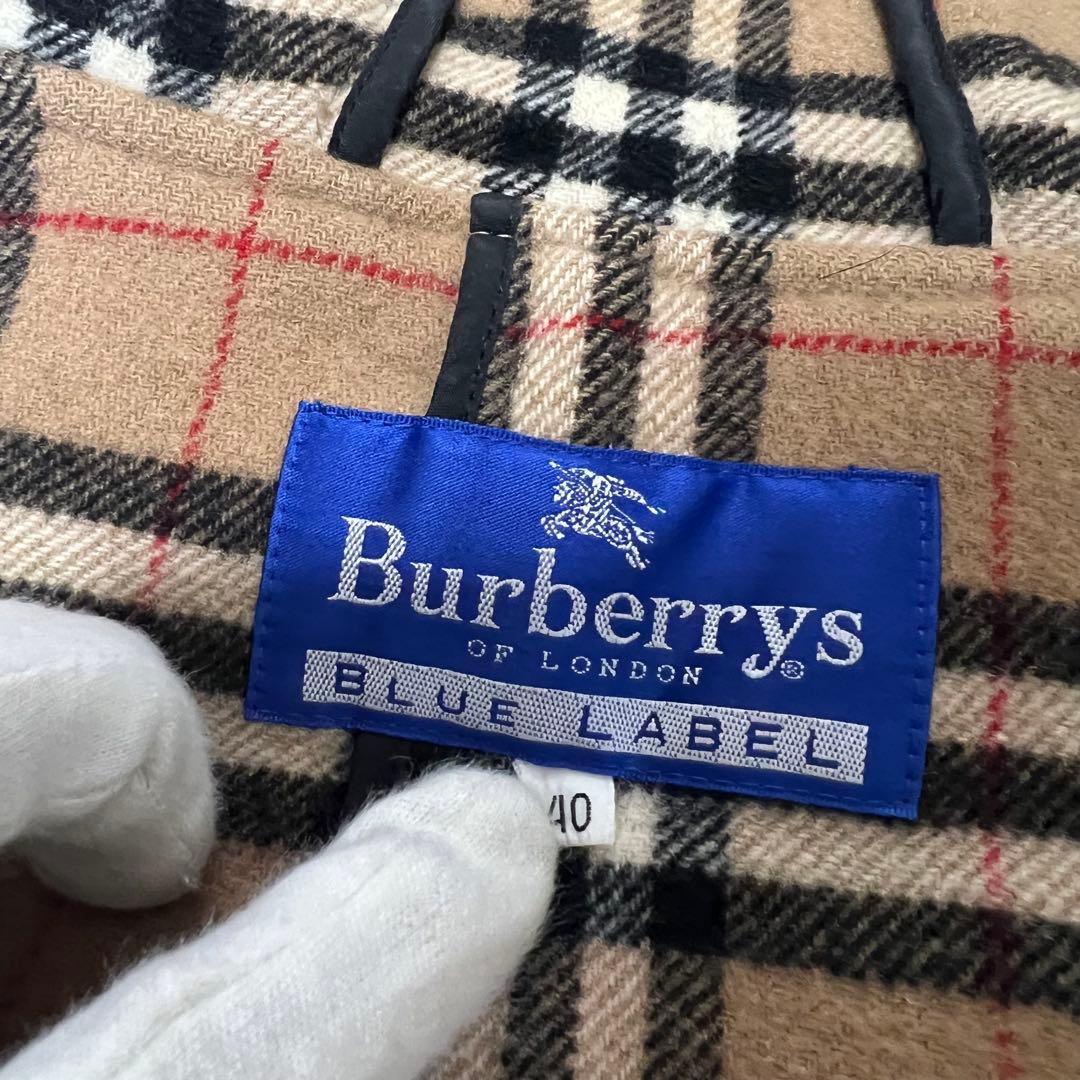 極美品 バーバリーブルーレーベル ダッフルコート ノバチェック