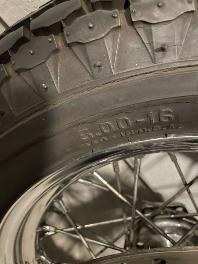 ハーレー 16インチスポークホイール コッカー 5.00X16 ベック タイヤ付