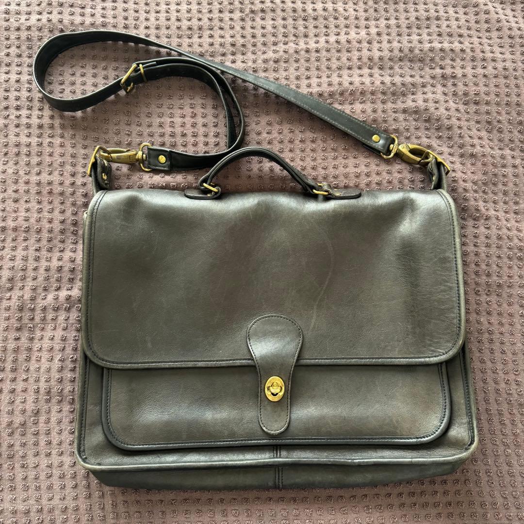 COACH オールドコーチ ビジネスバッグ レア物 410 ダークブラウン COACH（コーチ） ビジネスバッグ ブリーフケース 5265 レザー ブラウン