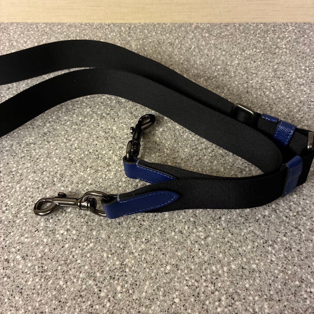 和*明様 美品COACH ビジネスバッグ ブルーC8173斜めがけ用ストラップ付