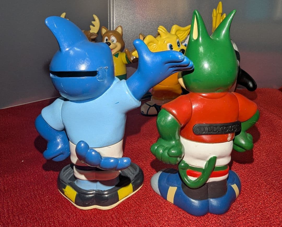 ジャンク Jリーグ マスコット 人形 ソフビ貯金箱 フィギュア 14体