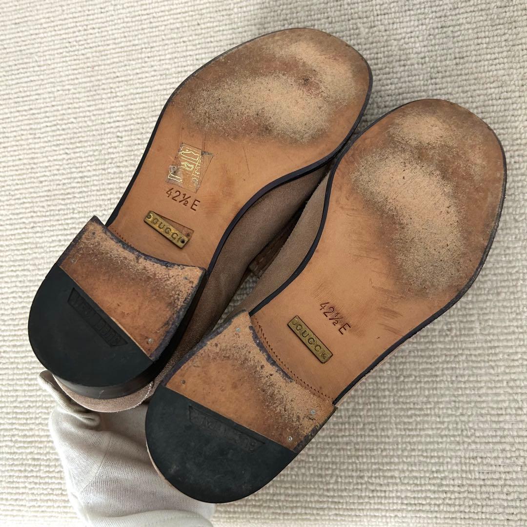 GUCCI グッチ ローファー スエード レザー ホースビット 27.5cm
