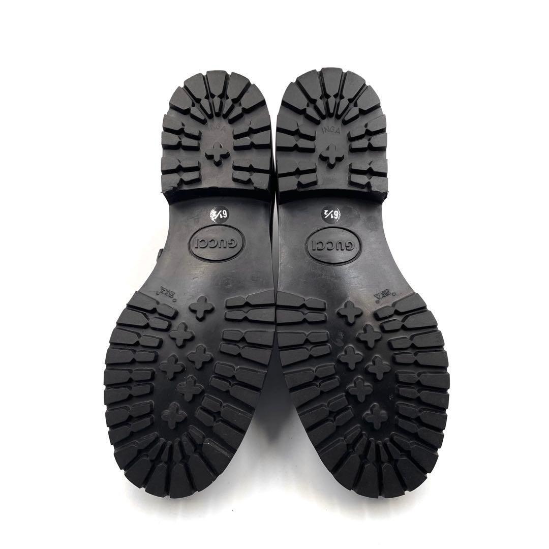 《未使用品》グッチ ホースビット ビットモカシン レザー 6 1/2 6105