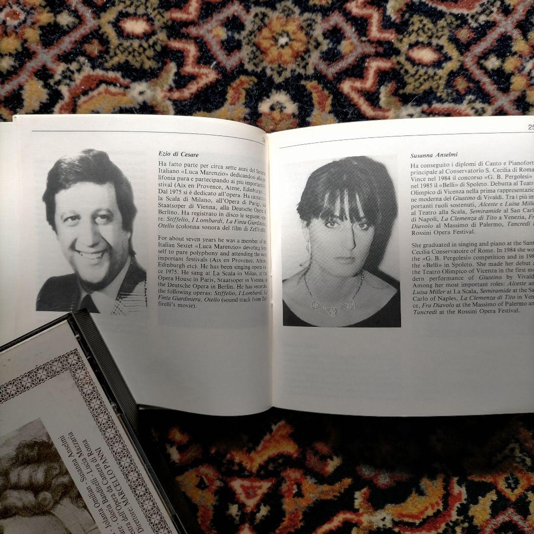 ペルゴレージ 歌劇 シリアのアドリア－ノ全幕 パンニ ロ－マオペラオ