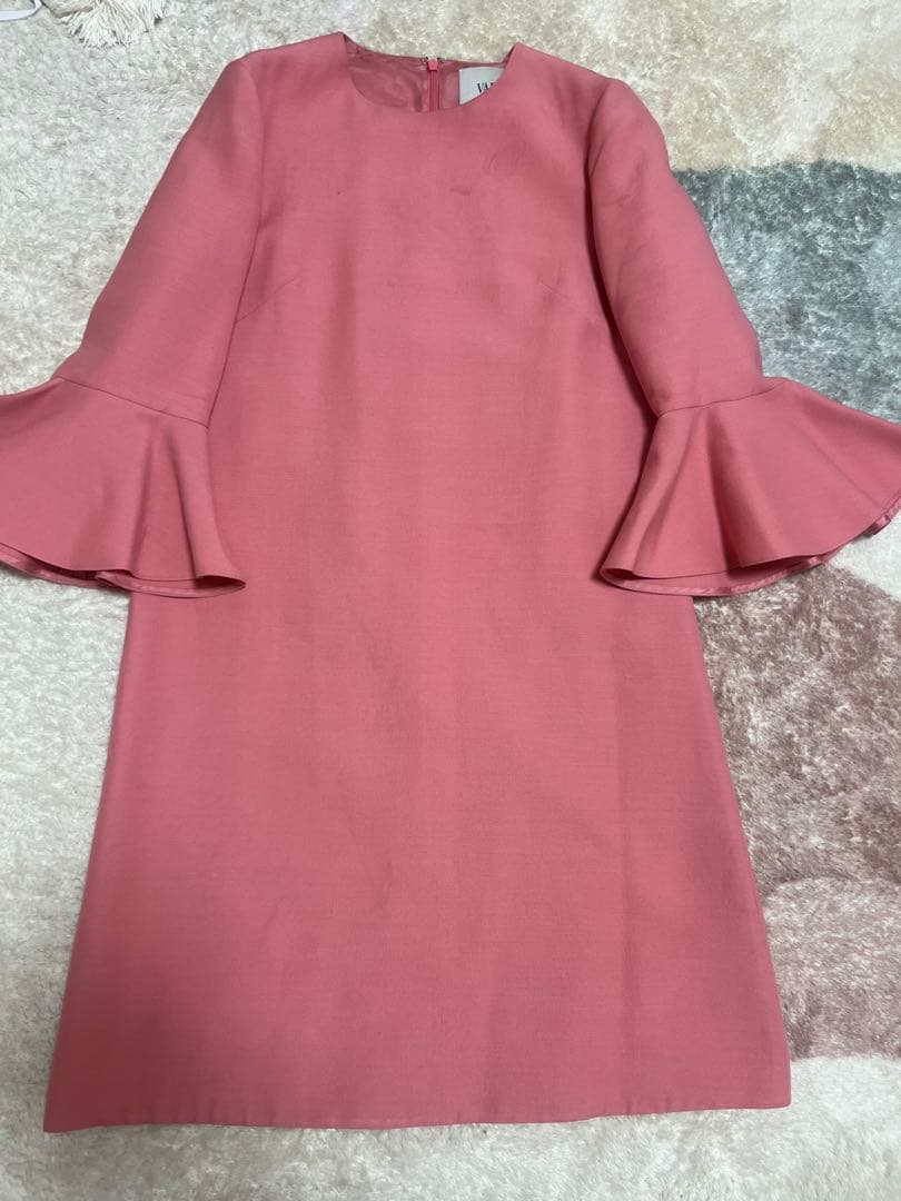 VALENTINO ウールワンピース値下げした ウール混ストレッチ・ウエストギャザーワンピース/DoCLASSE