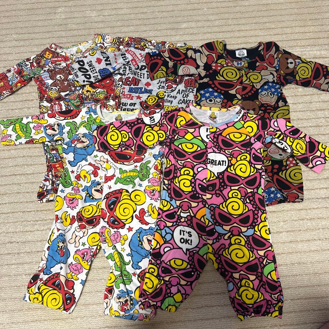 ヒスミニロンパース5枚セット　 60〜70cm Amazon.co.jp: ヒステリックミニ ヒスミニ ロンパース 60 70