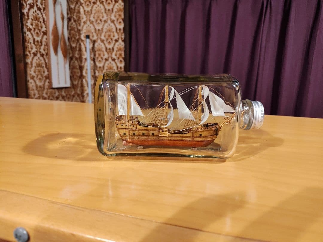 cobesan 専用　ボトルシップ ハンドメイド ウッディジョー ミニ帆船模型 ボトルシップ カタロニア 夏休み工作キット