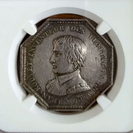 仏 19世紀 八角形ジェトン銀メダル NGC−AU - メルカリ