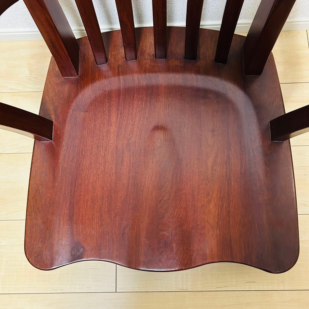 美品】大塚家具 FC-556 ローチェア 花梨 カリン 回転式 木製 和モダン