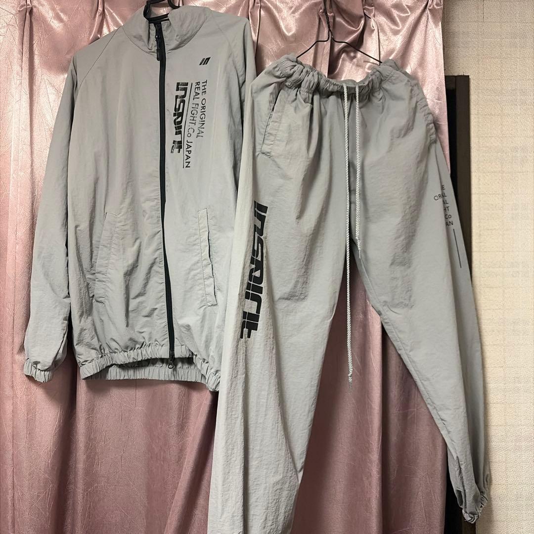 鈴木千裕 グレー ナイロンジャケット パンツセット M ナイロンセットアップ グレー inspirit Mサイズ 鈴木千裕 - メルカリ