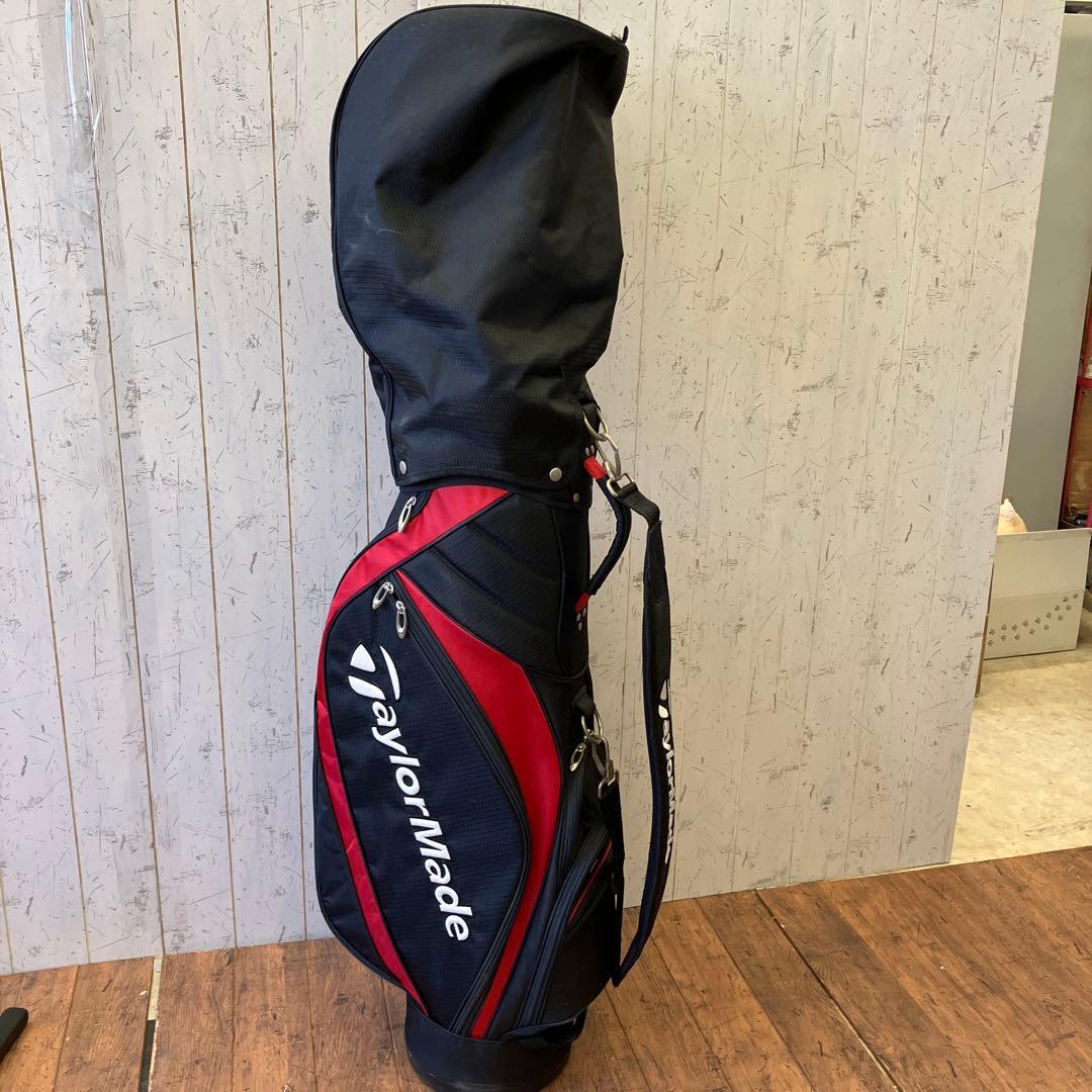 テーラーメイド TaylorMade ゴルフバッグ 黒/赤 キャディバッグ 収納