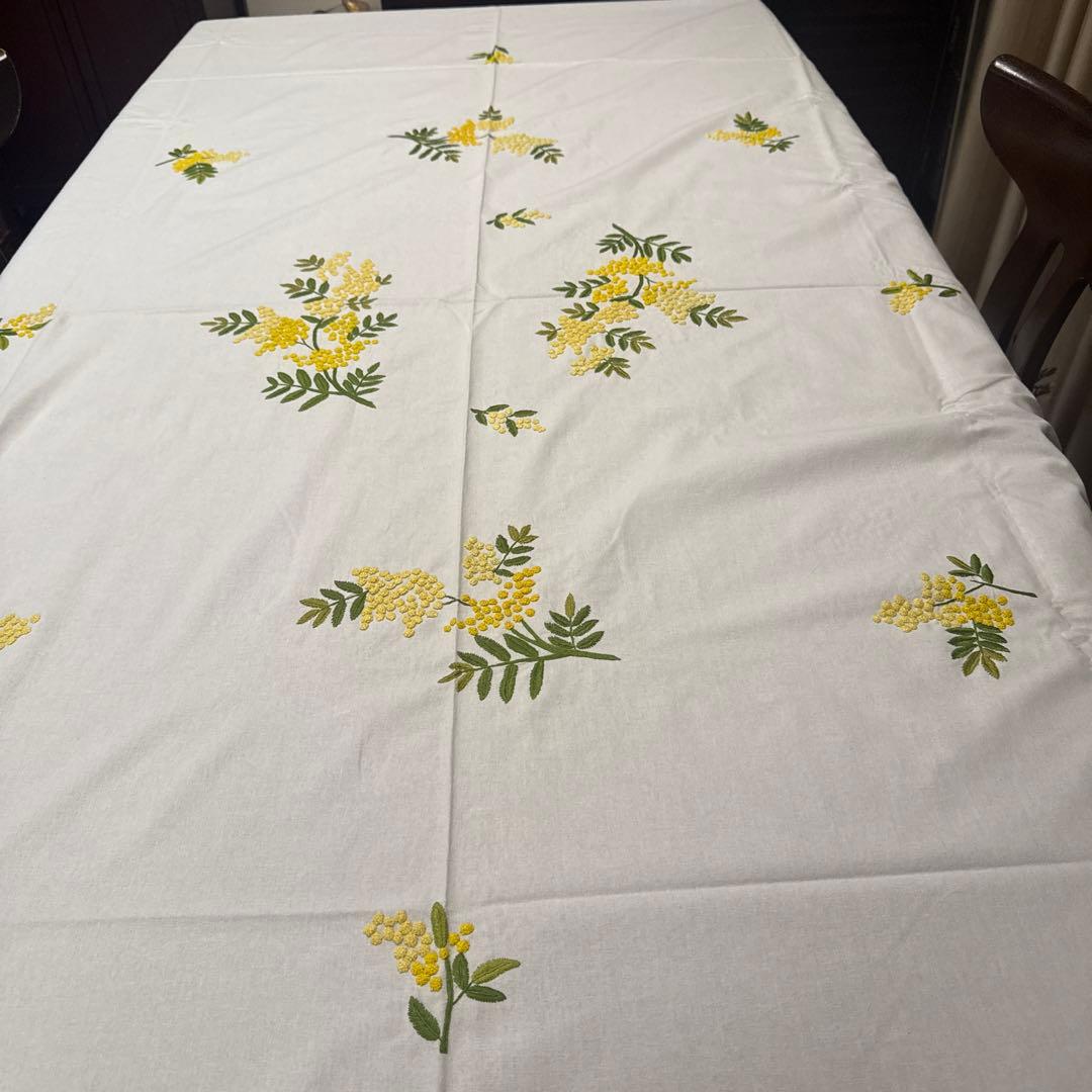 未使用　ミモザ　テーブルクロス　テーブルセンター　ナプキン12枚セット Olympus オリムパス 刺しゅうキット クロスステッチ オノエ・メグミ