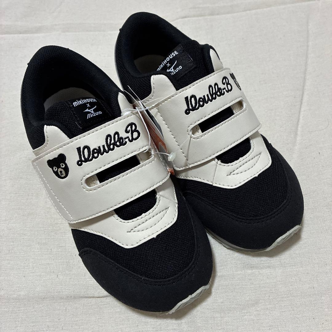新品☆ミキハウス ダブルB スニーカー ミズノコラボ　ブラック ホワイト 20㎝ WEB限定】ミズノコラボ キッズシューズ【WebLimited】 – ミキハウス