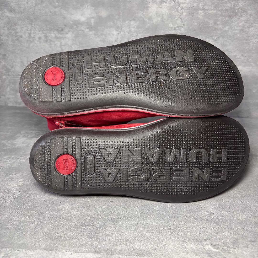 美品】CAMPER カンペール 赤 スエード ショートブーツ ダブルジップ