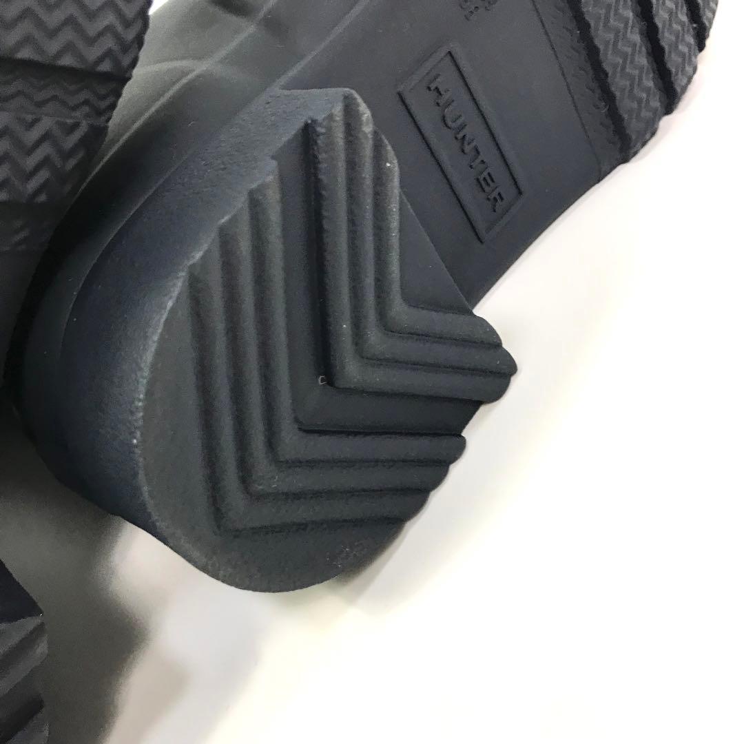 美品 ハンター レインブーツ バックル付き UK6 24.5cm ブラック 袋付
