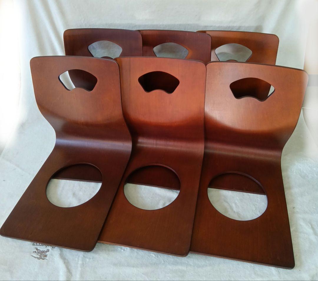 ニトリ　木製座椅子　6脚セット　曲げ座椅子　和座椅子 旅館　和室　こたつ　居酒屋 ニトリ 木製座椅子 6脚セット 曲げ座椅子 和座椅子