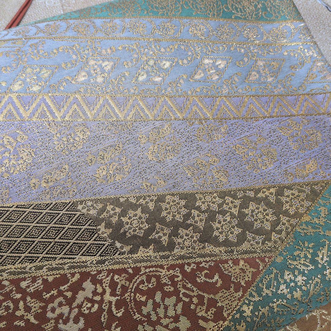 ヒューちゃん　展示会作家物　落款付下げ 楼蘭袋帯　セット　京都駒宮長着