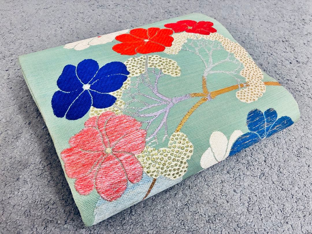 【龍村平蔵！！！】袋帯　正絹　アンティーク　花 楽天市場】【 龍村平蔵製 】 袋帯 旺華錦 紬地 本袋帯 六通柄