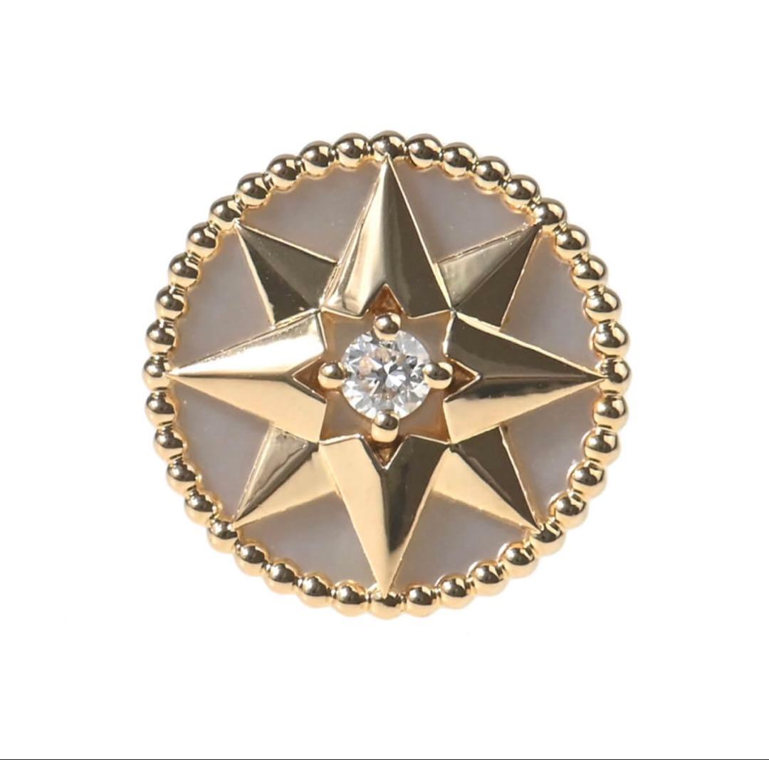 本日限定セールクリスチャン ディオール K18YG ローズデヴァン Christian Dior K18YG Yellow Gold Rose Devan Necklace Diamond 1PD