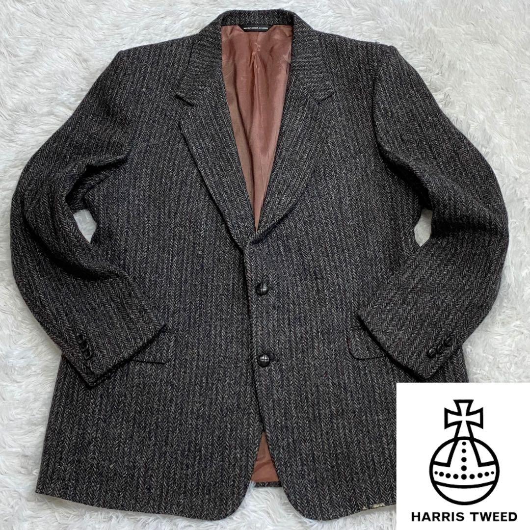 ハリスツイード・くるみボタン・54・ダークグレー - メルカリ