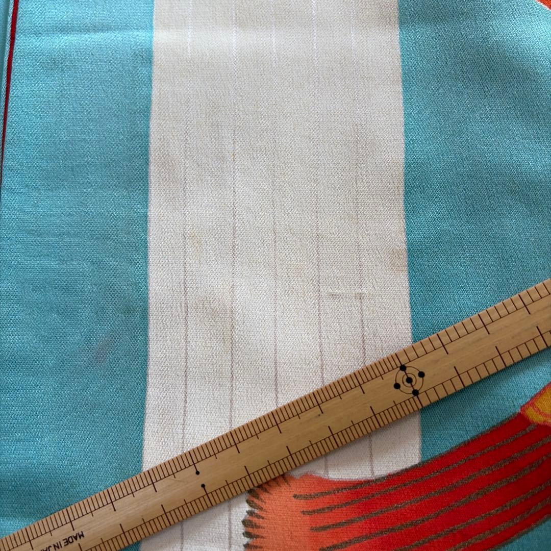 □E5787□アンティーク□正絹□水色 宝尽し柄 袷 小振袖□丈163 裄66