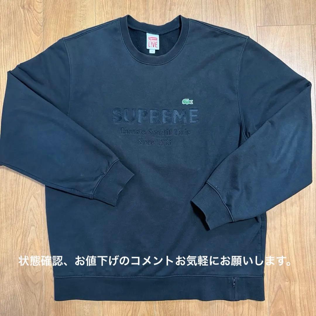 希少】Supreme × LACOSTE L!VE Crewneck XL - メルカリ