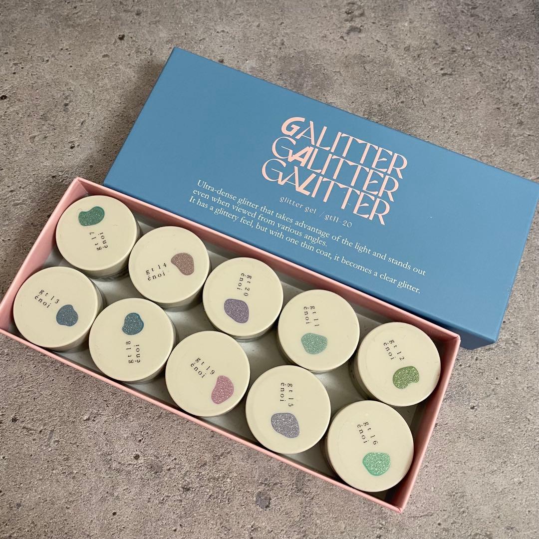 開封品】ギャリッター寒色10色 enoi エノイ,カラーチャート付き - メルカリ