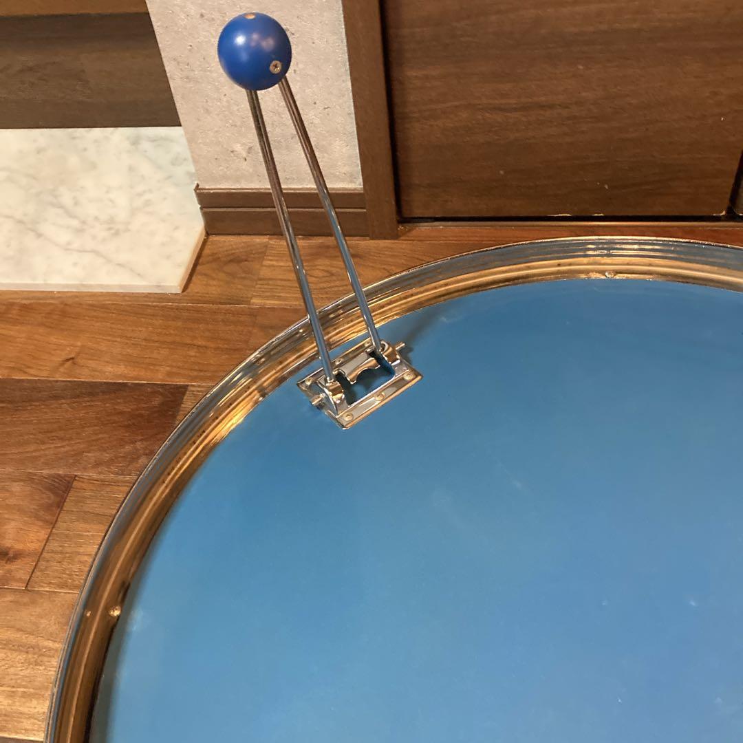 人気✨️青色 アメリカン レトロ 丸型ダイニングテーブル 76×76×31.5cm