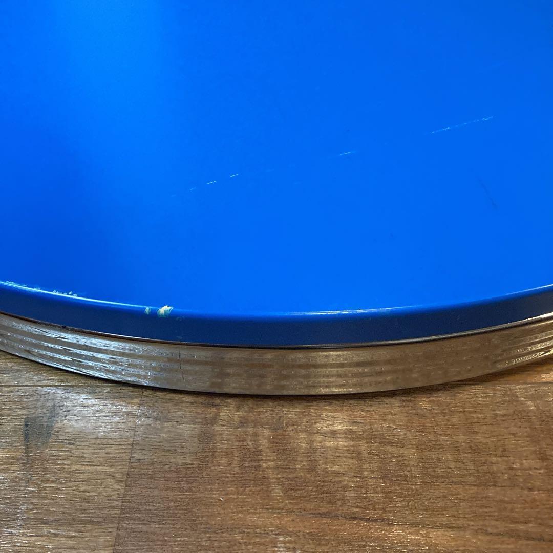 人気✨️青色 アメリカン レトロ 丸型ダイニングテーブル 76×76×31.5cm