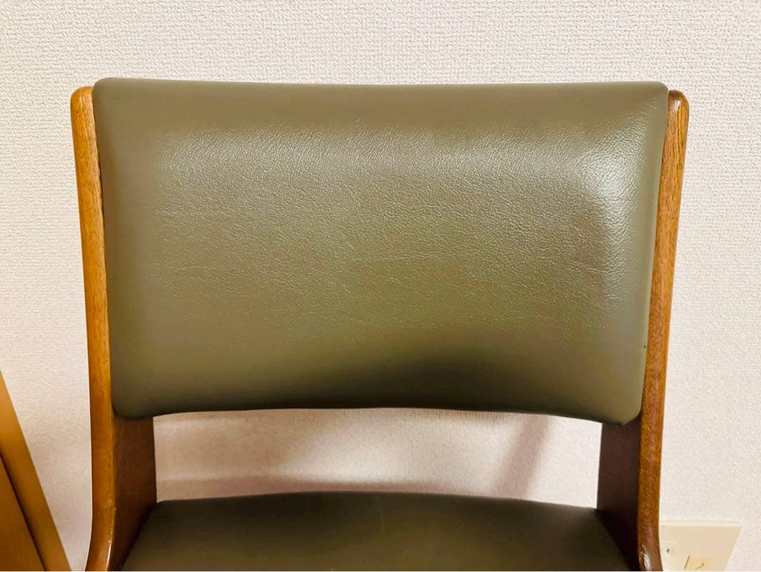 極美品✨浜本工芸 木製オーク材フレーム×本革レザー キャスタ