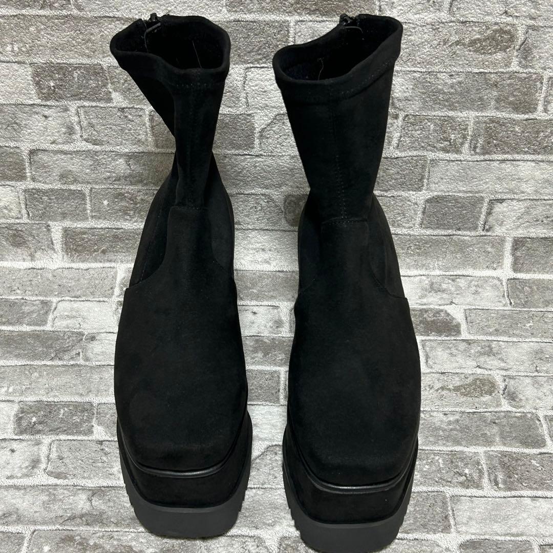 MURUA ムルーア プラットフォームスエードブーツ　バックジップ　22.5cm