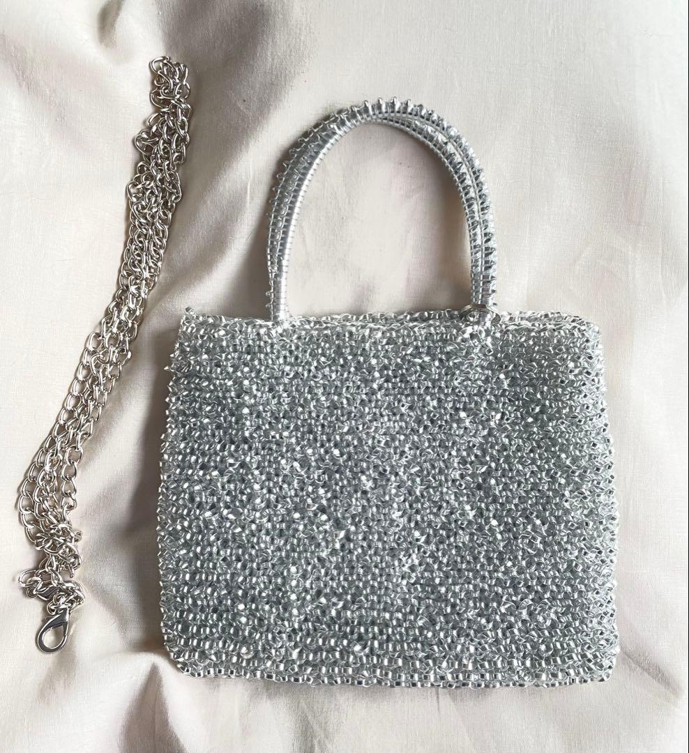 アンテプリマ風 ビーズ ワイヤーバッグ ショルダー ノーブランド