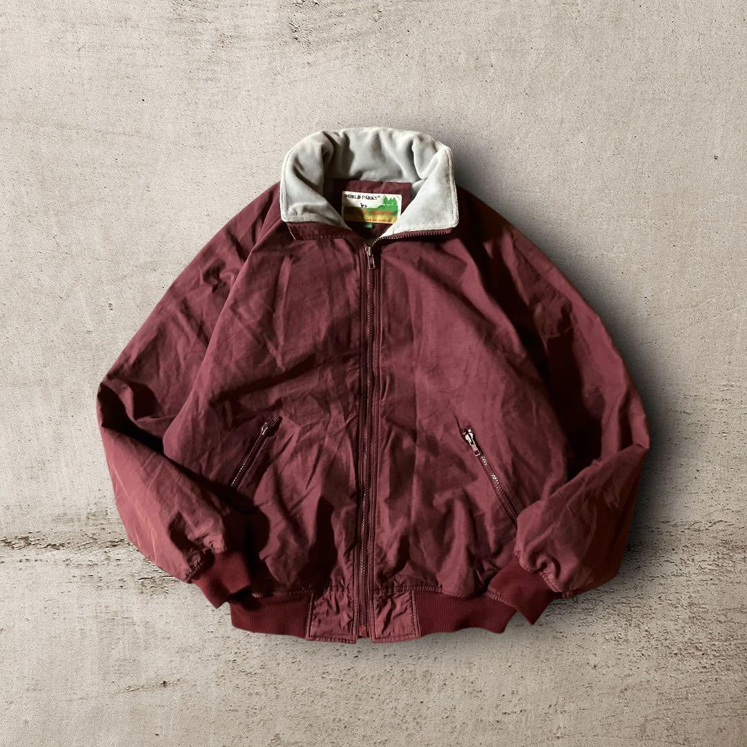 koo様☆vintageウォームアップジャケット短丈フーディナイロンブルゾンバー ビンテージ90's○Columbia”Powder Keg”ナイロンジャケット黒×ピンク