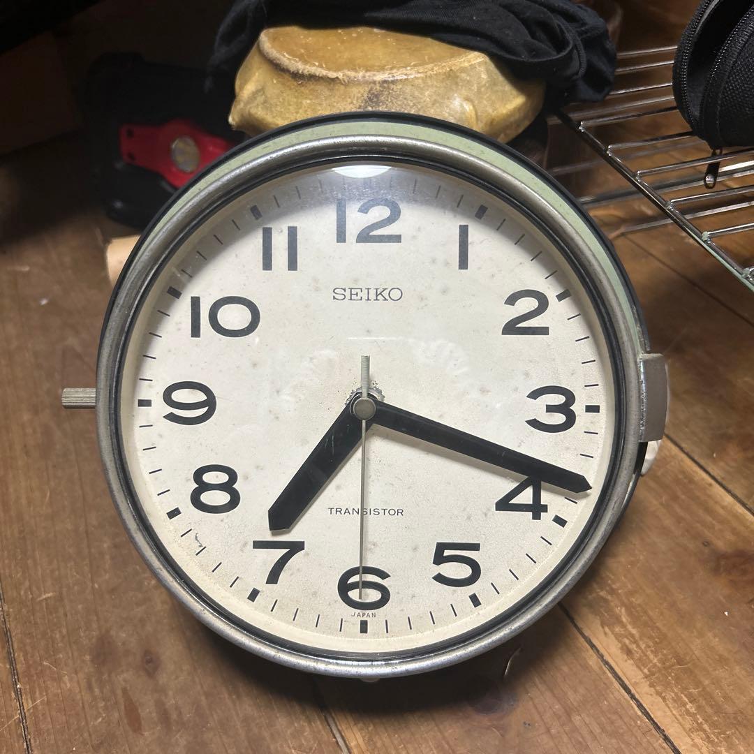 船舶時計 掛時計 TTF-531 アンティーク SEIKO トランジスタ 希少 SEIKO TTF-531型トランジスタクロック（通称 バス時計 船舶時計
