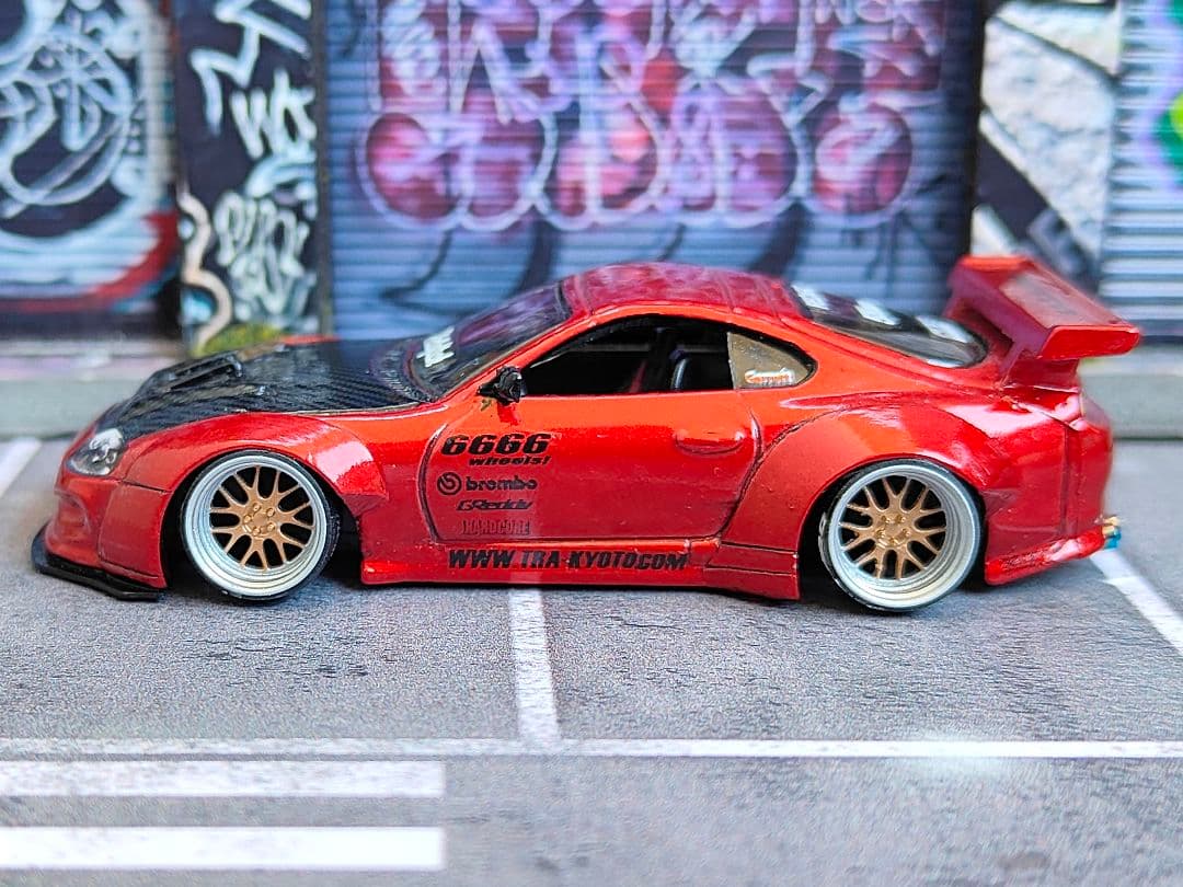 ホットウィールカスタム トヨタ 80スープラ ロケバニ ☆深リム☆トミカ