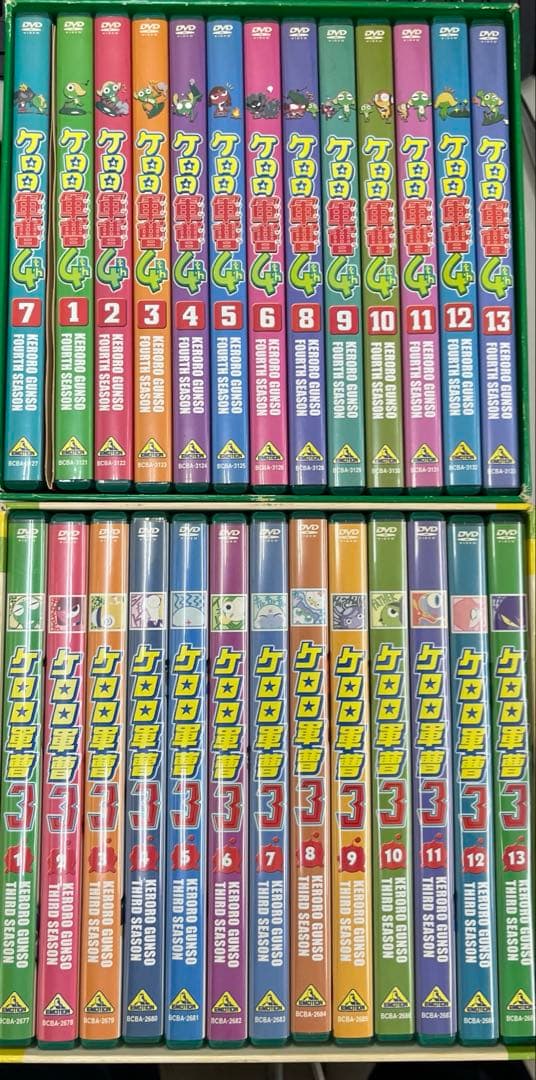 ケロロ軍曹　DVD box付きセット Amazon.co.jp: 【品ケロロ軍曹 アニメDVD 全巻（1期～7期） 各巻末限定