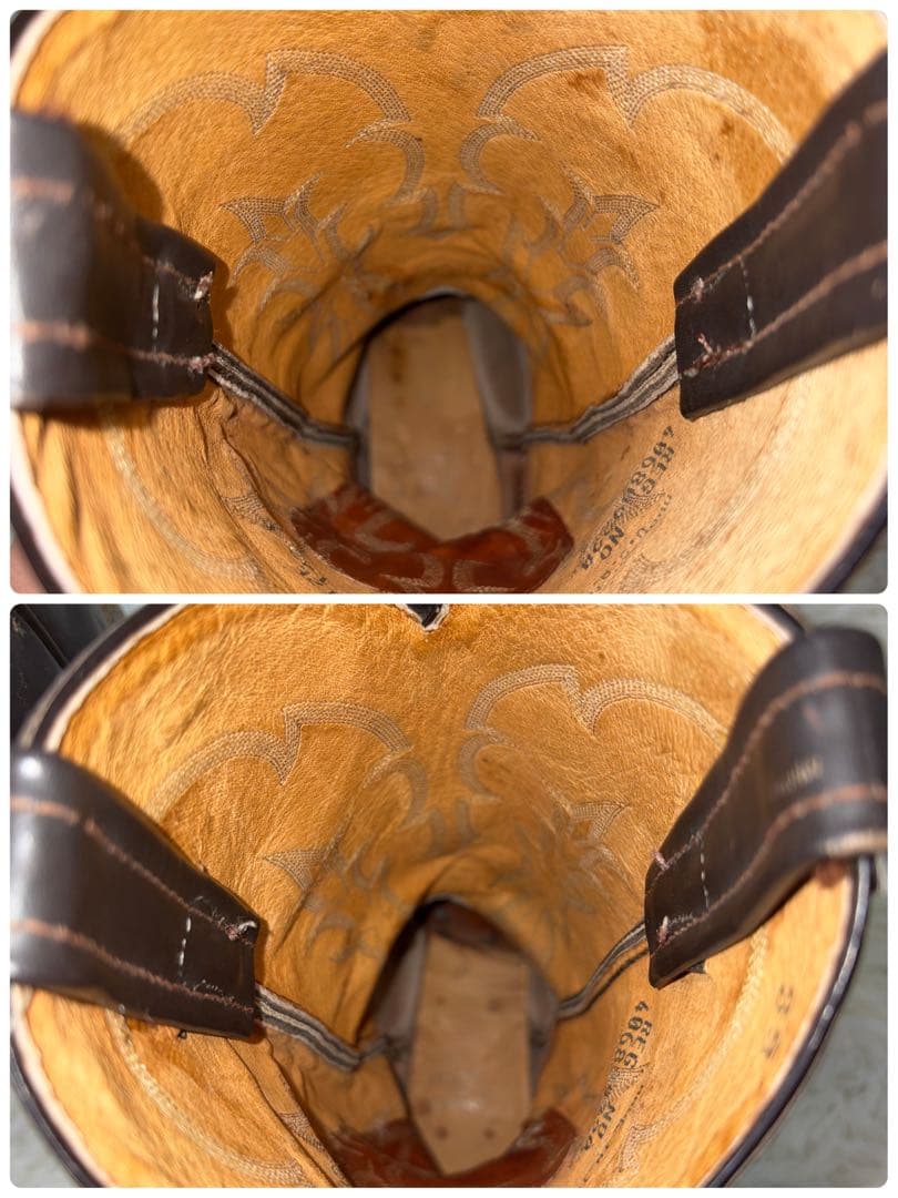 トニーラマ ウエスタンブーツ レザー USA製 ブラウン 23.5cm