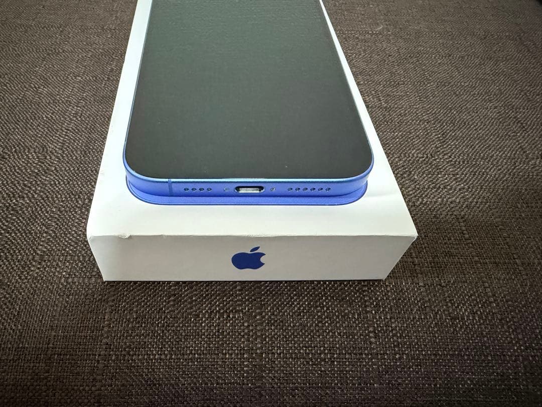 iPhone16puls 128GB ウルトラマリン 充電ケーブルガラスフィルム