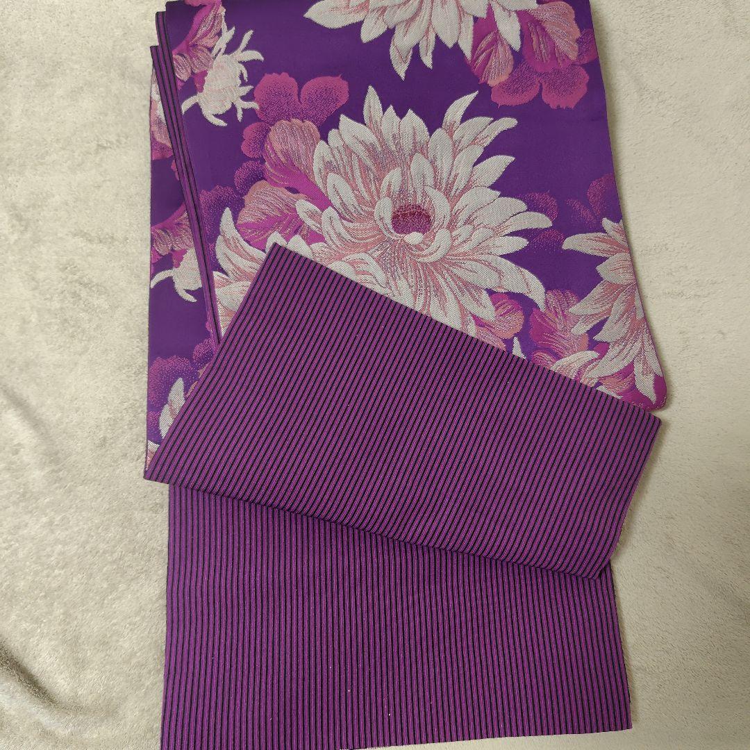 ツーシーズン リバーシブル 袋帯 全通柄 正絹 正倉院百彩文 未使用に