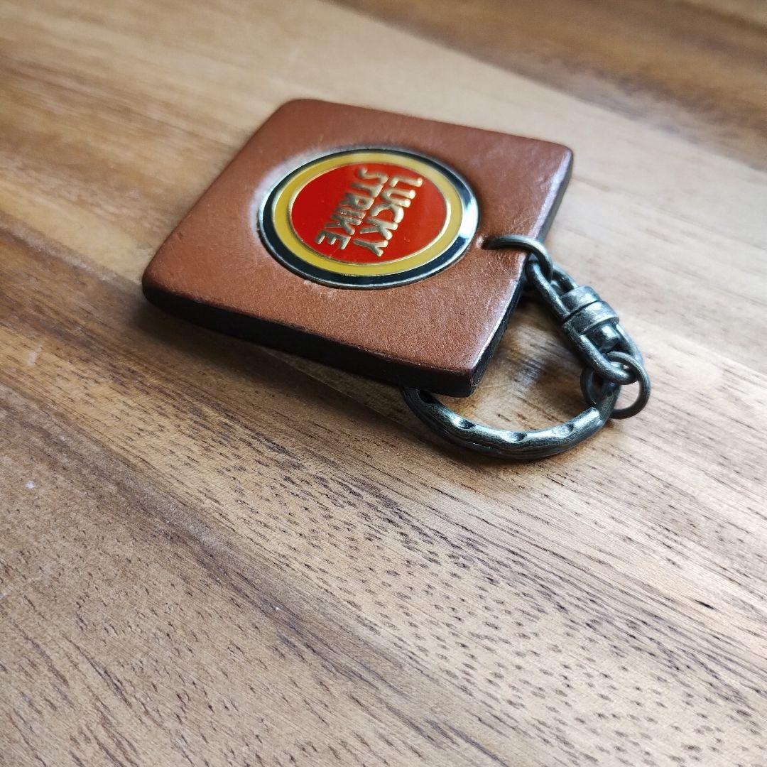 ラッキーストライク キーホルダー 希少 本革 - メルカリ