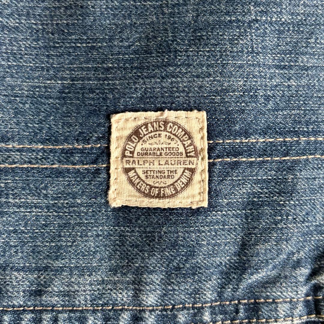 90s polo jeans】バギーデニムパンツ ダブルニー 極太 y2k - メルカリ