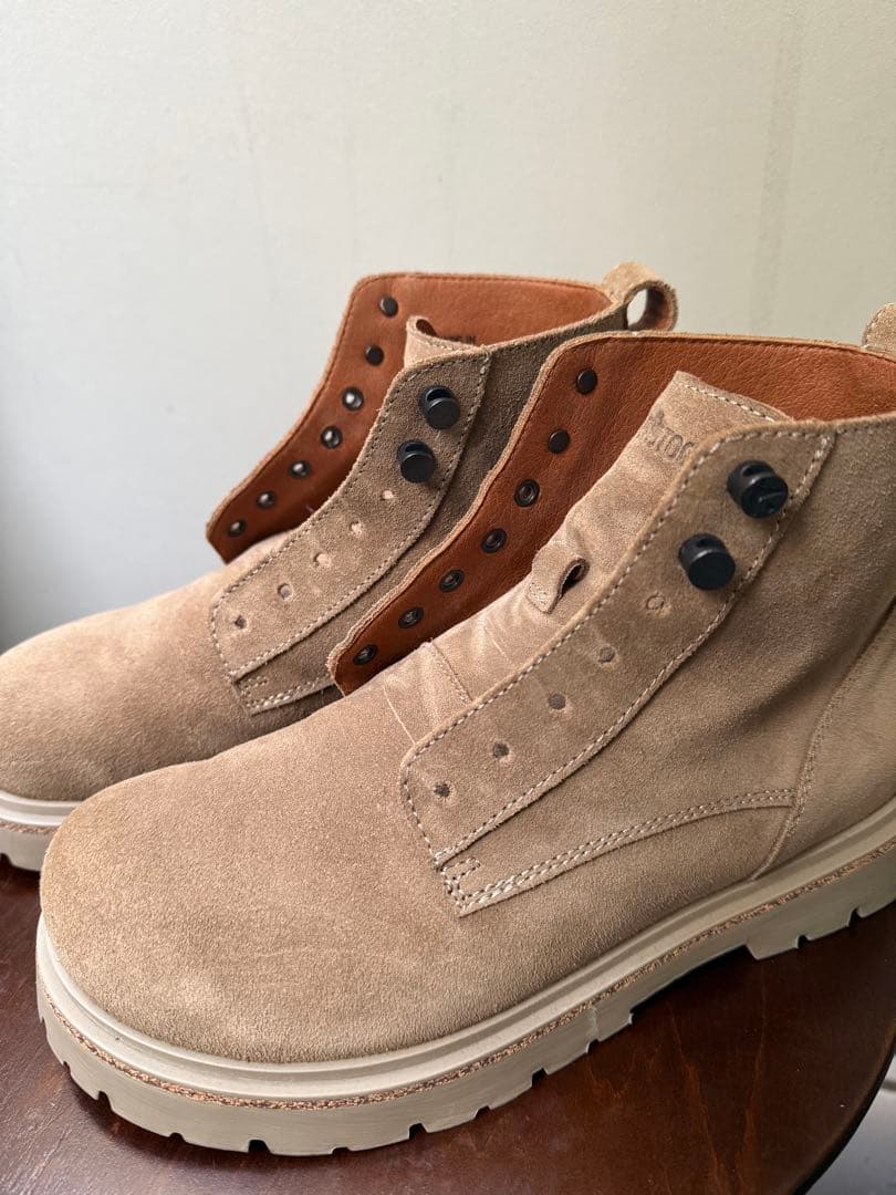 【26.0cm】ビルケンシュトック　スウェード　ブーツ　ベージュ
