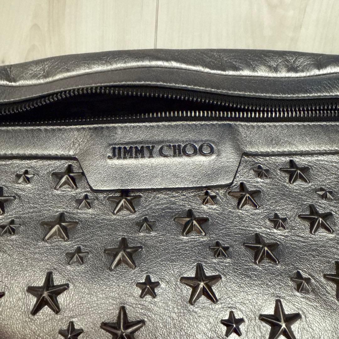 極美品 ジミーチュウ デリー スタースタッズ レザー ボディバッグ