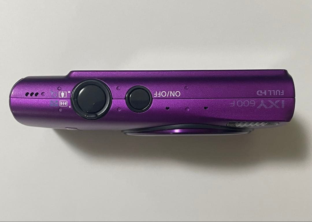 Canon IXY 600F パープル 本体と付属品☆純正ケース長ストラップ付き